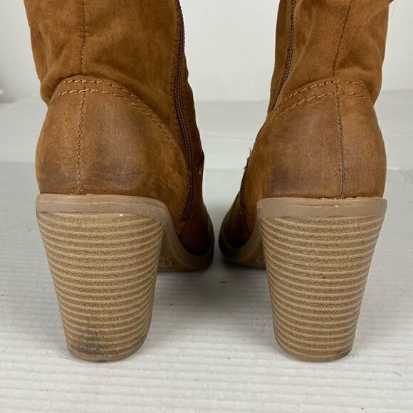 DV Dolce Vita Knee High Tall Boots Tan Side Zipper Heeled Women’s Size 6 - Picture 3 of 12